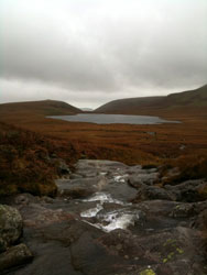 Burnham Tarn reached via the Old Corpse Road from Wasdale